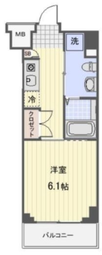 プロスペクト武蔵新城　102号室　間取り