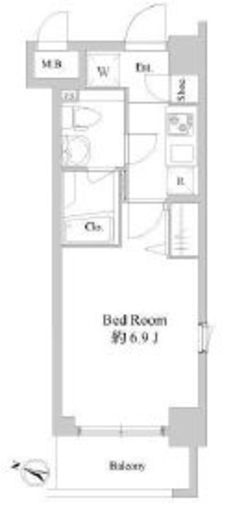 ドゥーエ新川崎　305号室　間取り