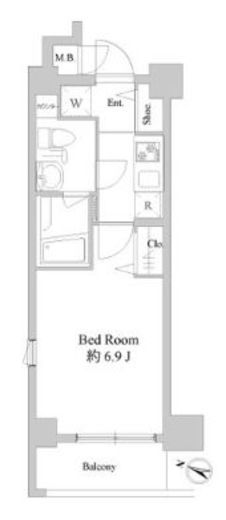 ドゥーエ新川崎　211号室　間取り