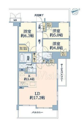 プレミスト津田山　515号室　間取り