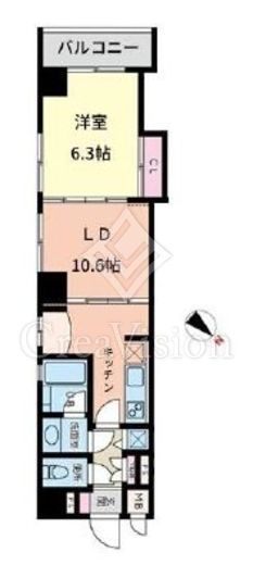 スクエアードコート日本橋人形町　602号室　間取り