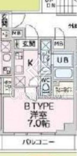 リエカ溝の口　602号室　間取り