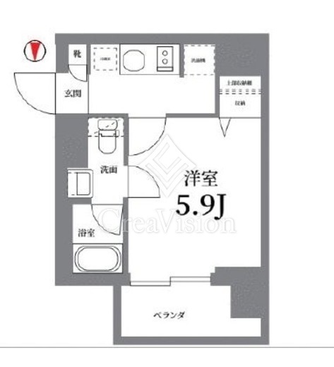 Log武蔵小杉　504号室　間取り
