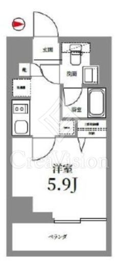 Log武蔵小杉　702号室　間取り