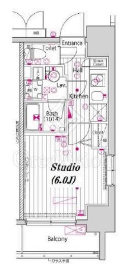 ガーラ・パークサイド川崎　801号室　間取り