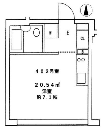 ベルファース芝パルク　402号室　間取り
