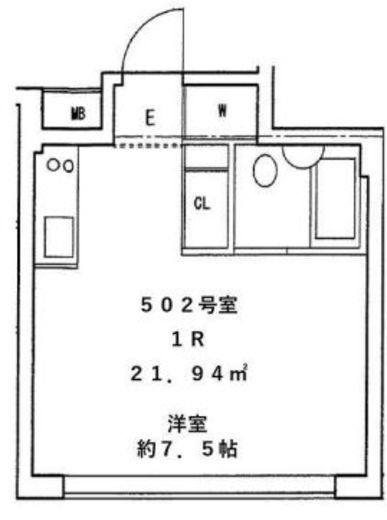 ベルファース芝パルク　502号室　間取り