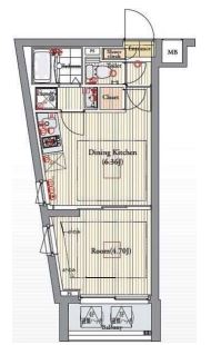 ビバリーホームズ北新宿　204号室　間取り