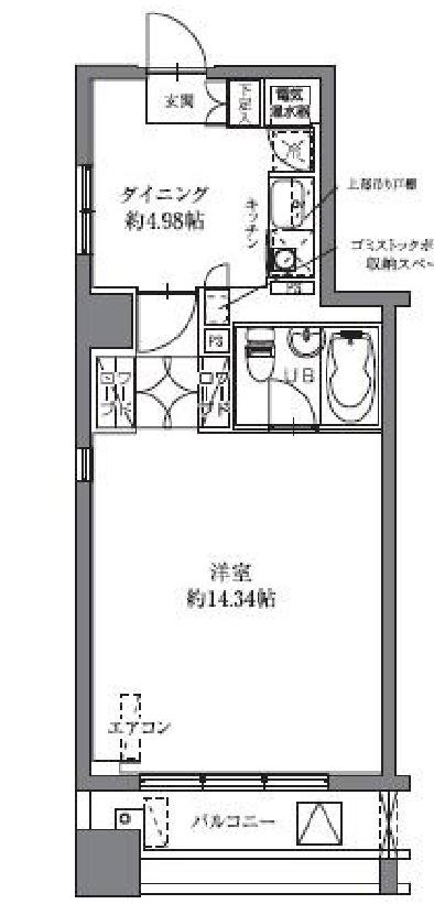 HF八丁堀レジデンス２　802号室　間取り