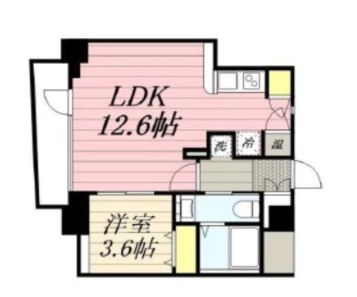 HF八丁堀レジデンス2　1306号室　間取り