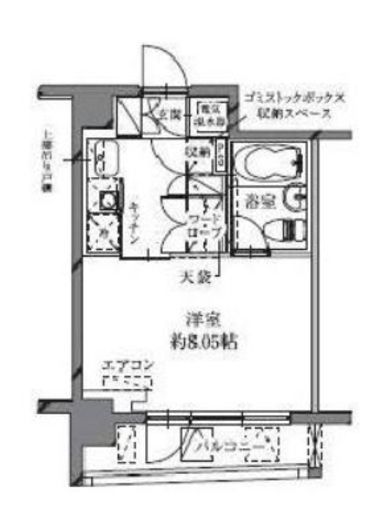 HF八丁堀レジデンス2　406号室　間取り