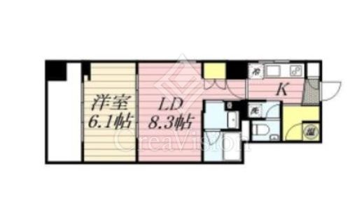 HF八丁堀レジデンス2　802号室　間取り
