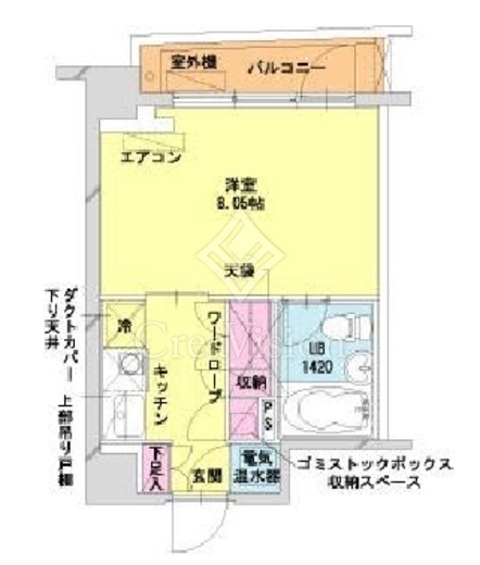 HF八丁堀レジデンス2　505号室　間取り