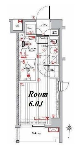 メイクスデザイン武蔵小杉アジールコート　501号室　間取り