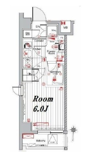 メイクスデザイン武蔵小杉アジールコート　304号室　間取り