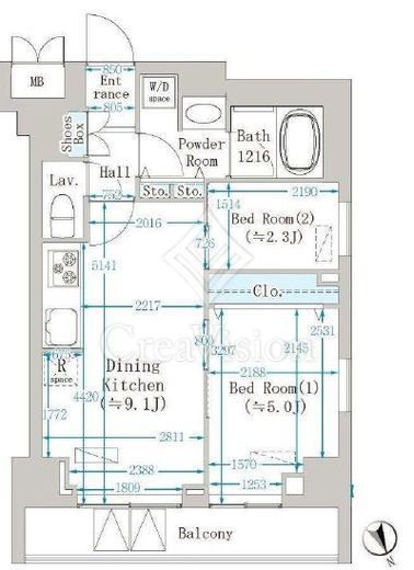 クレインメゾン新川通　204号室　間取り