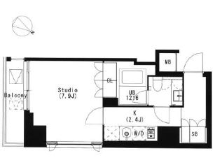 品川イースト　1205号室　間取り