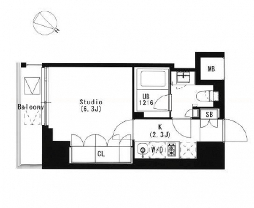 品川イースト　505号室　間取り