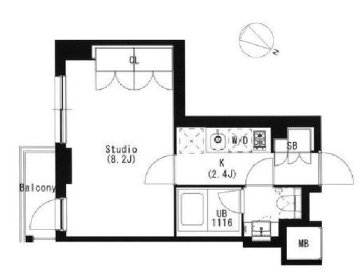 品川イースト　704号室　間取り