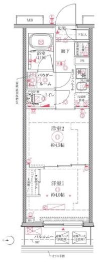 クレイシアIDZ川崎　802号室　間取り