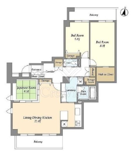 PATH宮前平　402号室　間取り