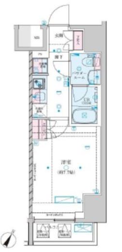 GENOVIA川崎Ⅶ (ジェノヴィア川崎Ⅶ)　407号室　間取り
