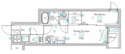 ラフィスタ鷺沼 北棟　302号室　間取り
