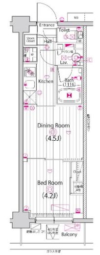 ガーラ・ヴィスタ元住吉　208号室　間取り