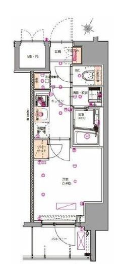 ハーモニーレジデンス川崎#002　408号室　間取り