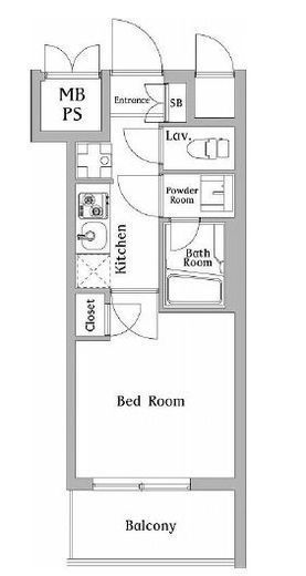 ハーモニーレジデンス川崎#002　407号室　間取り