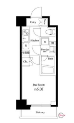 ハーモニーレジデンス武蔵小杉#002　104号室　間取り