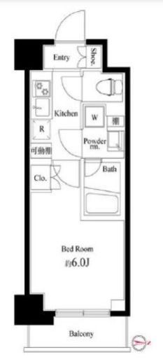ハーモニーレジデンス武蔵小杉#002　106号室　間取り