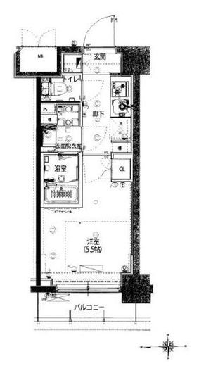 ハーモニーレジデンス武蔵小杉#002　127号室　間取り