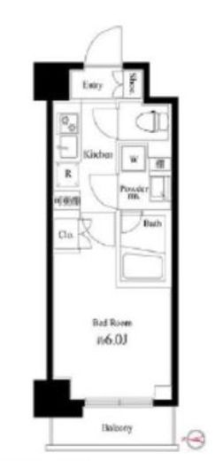 ハーモニーレジデンス武蔵小杉#002　232号室　間取り