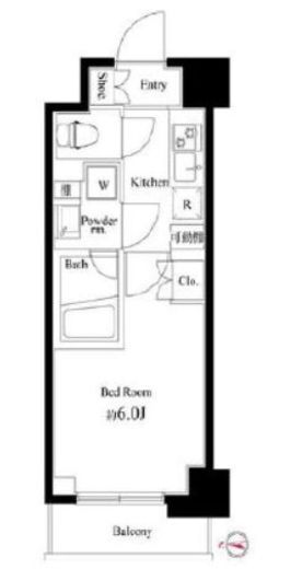 ハーモニーレジデンス武蔵小杉#002　727号室　間取り