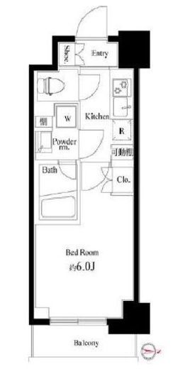 ハーモニーレジデンス武蔵小杉#002　613号室　間取り