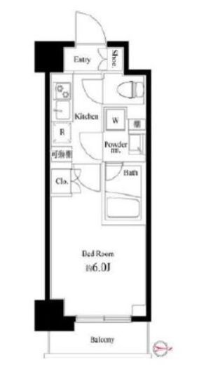 ハーモニーレジデンス武蔵小杉#002　112号室　間取り