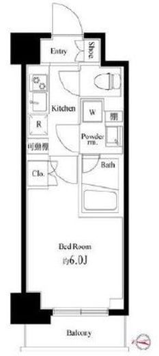 ハーモニーレジデンス武蔵小杉#002　735号室　間取り