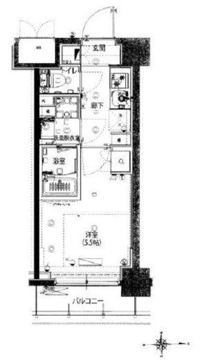 ハーモニーレジデンス武蔵小杉#002　114号室　間取り