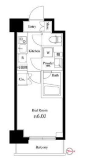 ハーモニーレジデンス武蔵小杉#002　634号室　間取り