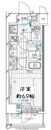 レガリス溝の口　501号室　間取り