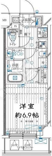 レガリス溝の口　704号室　間取り