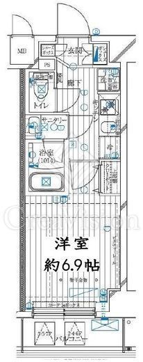 レガリス溝の口　606号室　間取り