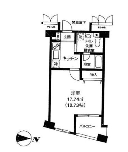 グランドゥール日吉　205号室　間取り