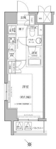 パティーナ川崎南DUO　1101号室　間取り