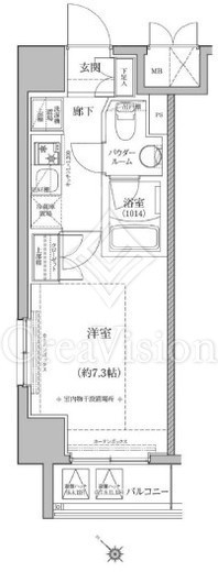 パティーナ川崎南DUO　1301号室　間取り
