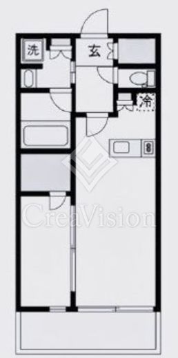 プラウド元住吉ウエスト　111号室　間取り