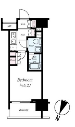 アーリアシティ川崎　1105号室　間取り