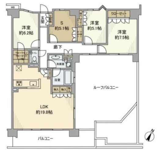 ローレルコート鷺沼　804号室　間取り