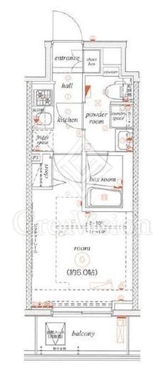 エル・グランジュテ川崎　807号室　間取り